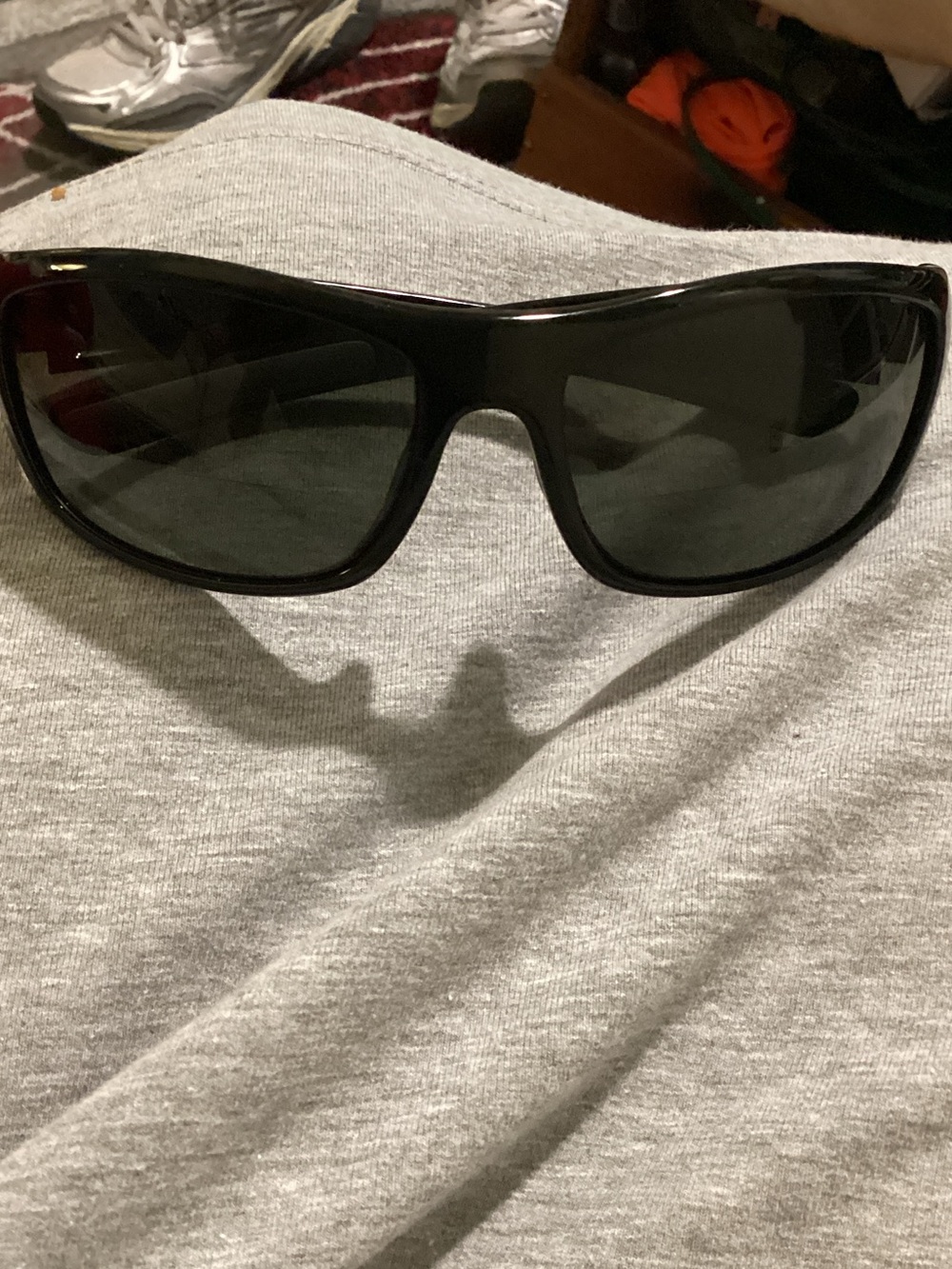 SUNCLOUD Black Sunglasses with Silver Logo Accent